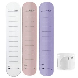 Wearable Notepad, Set of 3, 3 Colors, Waterproof Memo, Todo List Notebook, Waterproof, Multiple Use, Wrap Memo, Wrap Around Your Arm, Pocket Size, Erasable Memo, Wrap Around Your Arm (White + Pink +