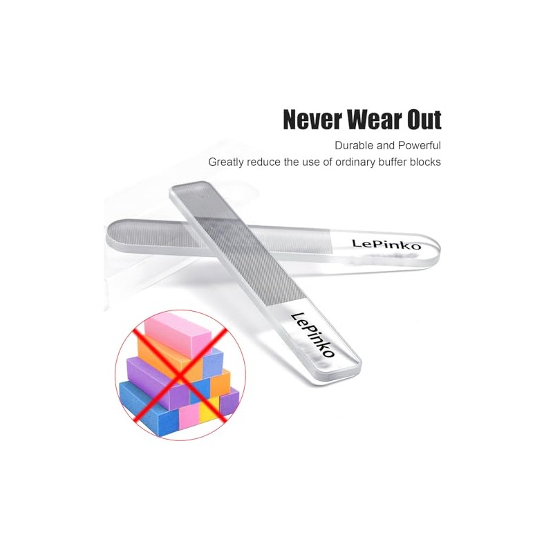 Kit de brillo de uñas de nano cristal, pulidor de