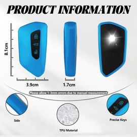 TOOMUME Key Case TPU Glossy Car Key Cover Fits VW Volkswagen Cupra Formentor Born Golf 8 Seat Leon MK4 Ibiza Ateca Skoda Kodiaq Fabia Enyaq Octavia