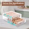MFBJXC Egg Holder for Refrigerator,60 Eggs Clear Drawer Organizer,2 Layer