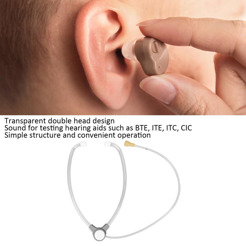 Transparent Listening Aid Stethoscope with Damping Home Double Head Sound