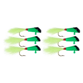 Croft Enterprises Shad Dart - 6 Pack (Green/Black - 1/8 oz) - Fishing Jig - Perch, Trout, Bass, Walleye