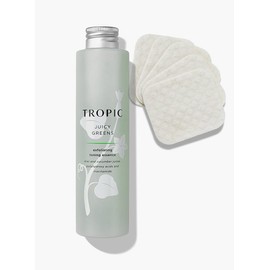 Tropic Skincare JUICY GREENS exfoliating toning essence, 100ml refill + Forest Leaves