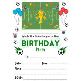 Second Ave 10 Pack Football Birthday Party Invitations Invite With Envelopes For Children Boys or Girls