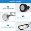 Vylro Pack of 4 Magnetic Hooks with Counterpart, Punch-Free Magnetic