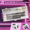 Marsfarmer 60PCS False Eyelashes Cluster Set - 40D 3 Size
