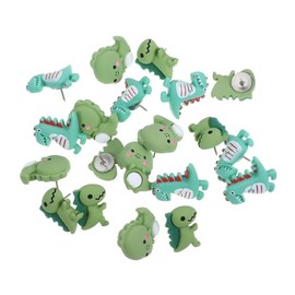 Chinchetas de Resina Seguras y Creativas Forma de Dinosaurio 20 Piezas para Decoración de Oficina para Notas y Tableros de Espuma