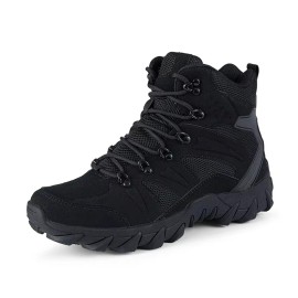 Men's Tactical Rapid Response Boots Outdoor Camping Hunting Fishing Anti-wear Hiking ShoesColor: Black, EUR Size: 42