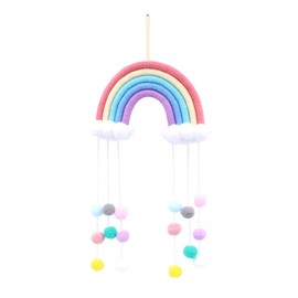 Shiwaki Rainbow Wall Decoration Macrame Hanging, Macrame Woven Decorative for Room, Cute Wall Decoration Suitable for Festival Ornaments Gifts (Blue)