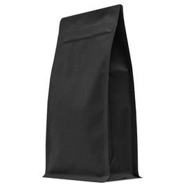 Roastar Coffee Bags with Valve, 100 count, 10-12oz, White or Black Matte, Flat Bottom, Resealable Zipper (5 x 9.25 x 2.875)