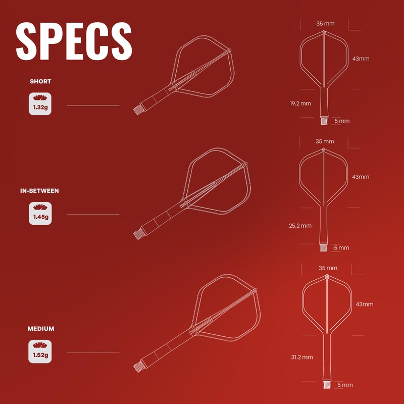 Shot! Darts Flight Deck One Piece Dart Flight and Shaft