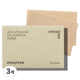 Innisfree volcanic Korean paper oil-blotting paper, 50 sheets, 3 pieces / 이니스프리 화산송이 한지 기름종이, 50매입, 3개