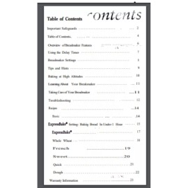 Oster 5858 Bread Maker Machine Owner & Recipe Manual(Only!) 24 pages