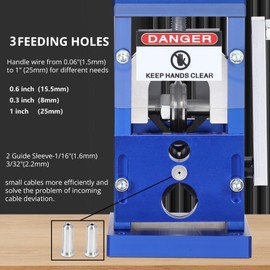 Upgraded Manual Wire Stripper Machine, 0.06-1in Copper Wire Peeler with Hand Crank or Drill Powered, Portable Aluminum Frame Cable Stripper Tool for Scrap Copper Recycling