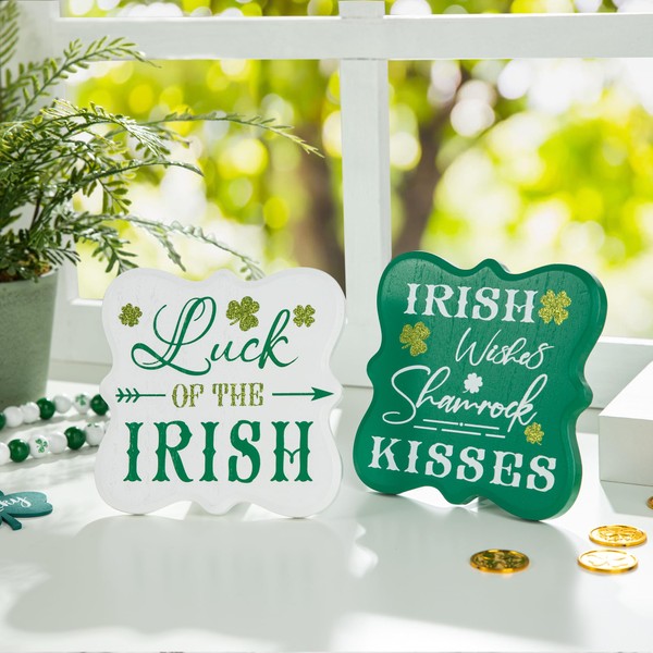 Glitzhome St Patricks Day Decorations Set of 2 St Patrick's