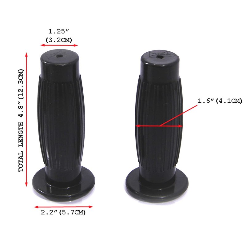 Black Barrel Style Hand Grips fits 7/8" 22mm Motorbike Motorcycle