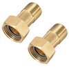 TA-VIGOR 2Pcs Brass Pipe Fitting Hex Nipple, 3/4 Male x