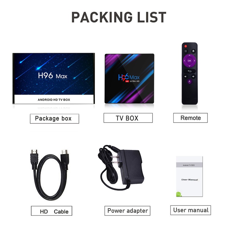 H96 Max Smart Android 10.0 TV Box RK3318 Quad Core