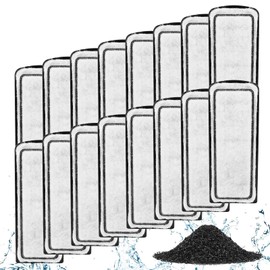 AQQA 16 Packs Aquarium Filter Cartridges with Activated Carbon - Remplacement Fish Tank Filters Cotton