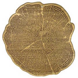 Totally Bamboo 13" Tree of Life Cutting and Serving, 100% Bamboo Board with Laser Etched Art of Endangered and Exotic Animals, 5/8" Thick