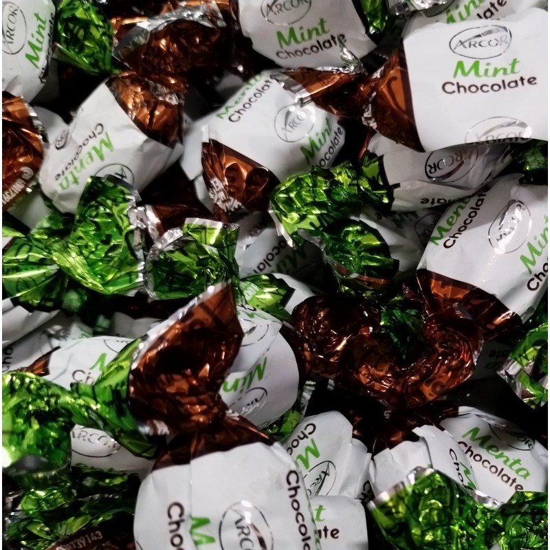 Chocolate Filled Mint Hard Candy - 2 lbs of Decadent