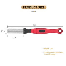 DMD Fishing Hook Hone Diamond Sharpener Multi Groove Dual Grit Medium and Fine Knife Sharpening Stone(1 piece) 丨Durable Quality Convenient and Portable Design丨Handy Tool for Fishing