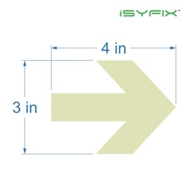 Glow in The Dark Arrow Stickers – 30 Pack, 4x3 Inch – Premium Self-Adhesive Photoluminescent Vinyl, Safety Sticker, Perfect to Mark Stairs, Exits, Steps, Garages, Home, Office, Switches & Walls.