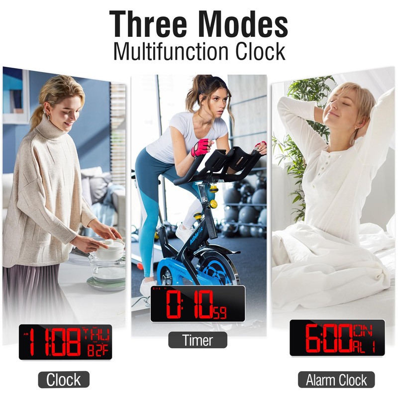 TXL 13.7 Inch Large Digital Wall Clock with Remote Control,LED