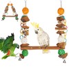 unimaxlink 3-in-1 Parrot Toys Natural Coconut Fiber Parrot Hammock (Swing
