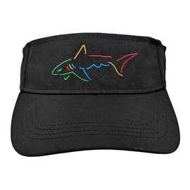 Greg Norman Men's Shark Logo Sports Visor (One Size, Black)