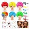 Peluca Afro Arcoíris Rizos Divertida Cosplay Fiesta 6 Color