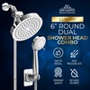 Shower Head With Handheld Combo, 6 Inch High Pressure Rainfall
