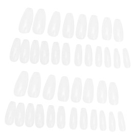 Baluue Nail Tips 500pcs Full Coverage Fake Nails Abs Material Easy to File Paint Apply Natural Look for Nail Salons Home Diy