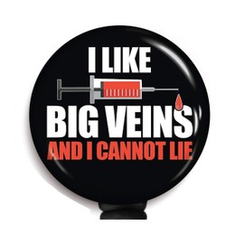 PHLEBOTOMIST BADGE REEL FUNNY LAB TECH ID HOLDER PHLEBOTOMY CLIP HEMATOLOGY TRANSFUSION BIG VEINS TECHNICIAN HUMOR MEDICAL CLIPS ACCESSORIES UNIQUE REELS VEIN GIFTS SUPPLIES FOR TECHS NOVELTY