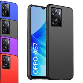 OPPO A57 A77 5G Case Ultra Slim Thin Armour Hard Case Matte Rubberized Cover For OPPO A57 A77 5G (Black)