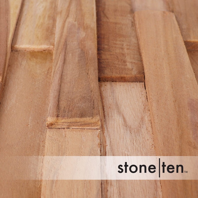 Stone Ten Teak 3D Wall Panels - Teak Wood Planks