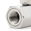 U.S. Solid 1/4" 304 Stainless Steel Mini Ball Valve with