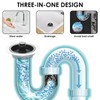 2 Pack 3 in 1 Kitchen Sink Drain Strainer,Pop Up