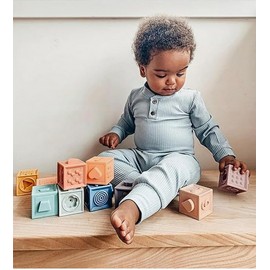 Infant Boys Girls Clothes Set Newborn Baby Romper Hat Ribbed Knit Long Sleeve Button Solid Bodysuit Jumpsuit (Grey-blue, Newborn)