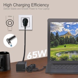 NATNO 65W Laptop Ladekabel für HP EliteBook 840 850 845 830 820 G9 G8 G7 G6 G5 G4 G3 G2 G1 / 745 735 725 755 G6 G5 G3 G4/HP Pavilion x360 11 13 15, Zbook 14u G4 G5 15U 19,5V 3,33A Ladegerät Netzteil