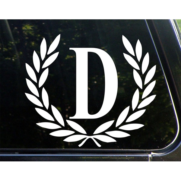 Sweet Tea Decals Letter D, Large Size, Decorative Monogram -