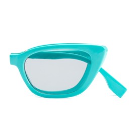 Cyxus 1151 Folding Sunglasses, Cat Eye Frame, UV Protection, Small Face Effect, Ultra Lightweight, For Travel, Climbing, Sports, Stylish, 05-blue