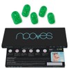 NOOVES Nails Premium Precured Gel Nail Foils, Jade Glitter, Green,