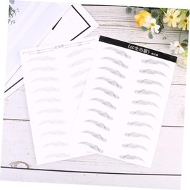 Baluue 6D Waterproof Eyebrow Stickers 2 Pcs Realistic Simulation Eyebrow Makeup Tools