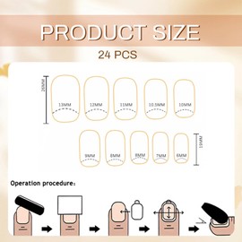 GlamRays Pack of 24 3D Flowers Press On Nails Medium Almond Shape False Nails with Embossing Decorated Flowers Pearl Designs Pink Shiny False Nails Full Perimeter Acrylic Nails Nail On