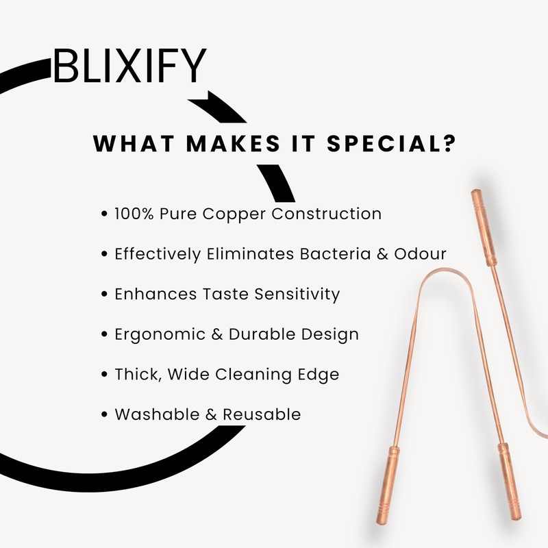 BLIXIFY Copper Tongue Scraper, Set of 2