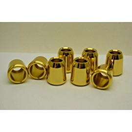 8 New Solid Brass Candle Followers 7/8" Size,  Burners, Toppers, Candelabra +