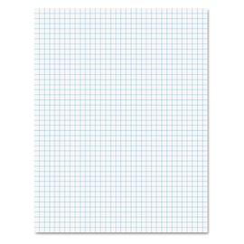 Ampad 8 1/2 x 11 Inches White Quad Pad, 4 Square Inch, 50 Sheets, 1 Each (22-030C)