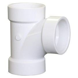 NIBCO - K09880CA C4811 3X3X2 HXHXH SANITARY TEE PVC, White, 3" x 2" 3" (C4811332)