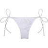 Women's Tie-Side Bikini Bottom G-String (White, S)